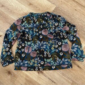 J. Crew x Abigail Borg Cotton Silk Peasant Top size small